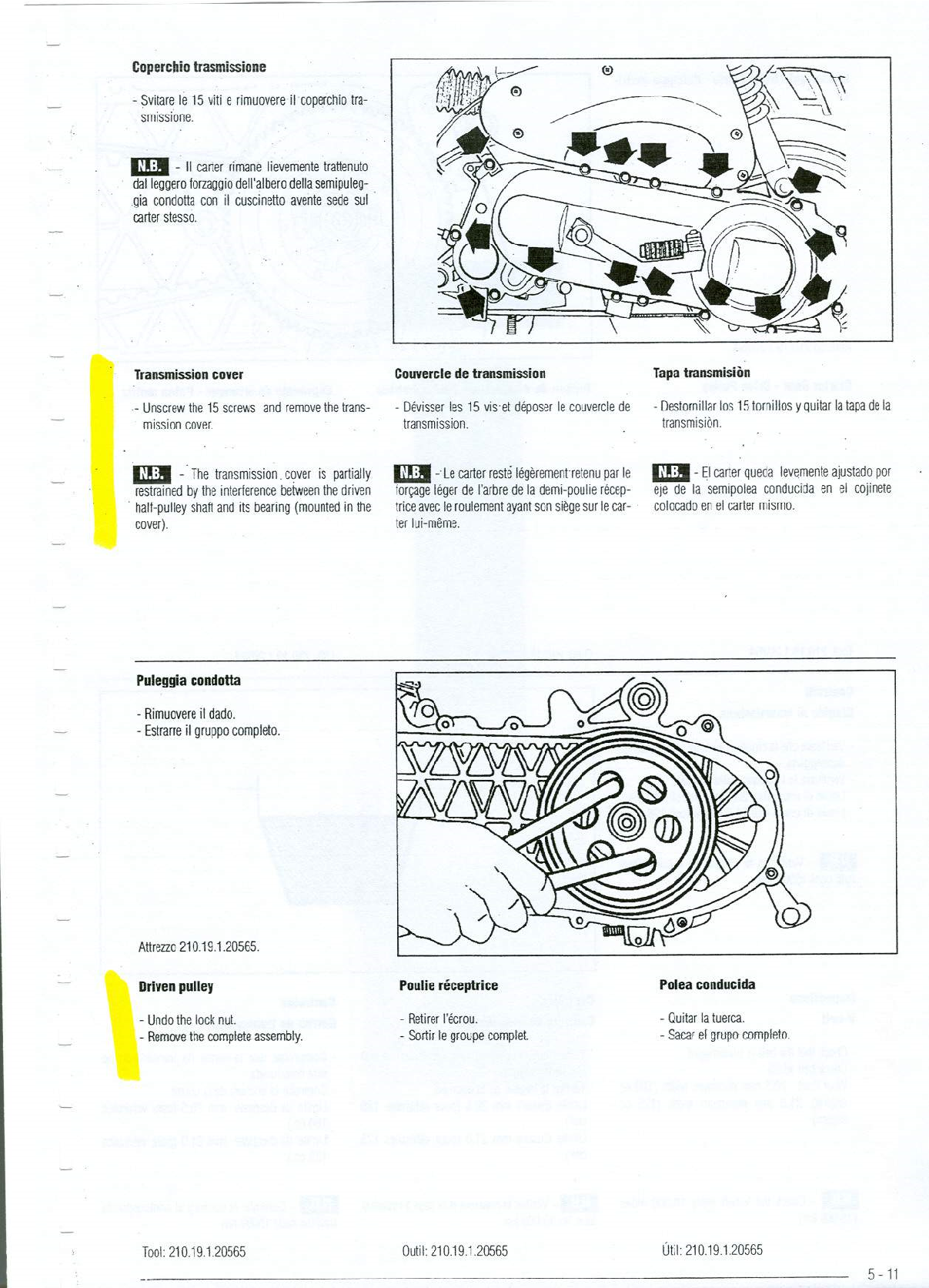 1998-2003 Italjet Dragster 125 Scooter Service Manual