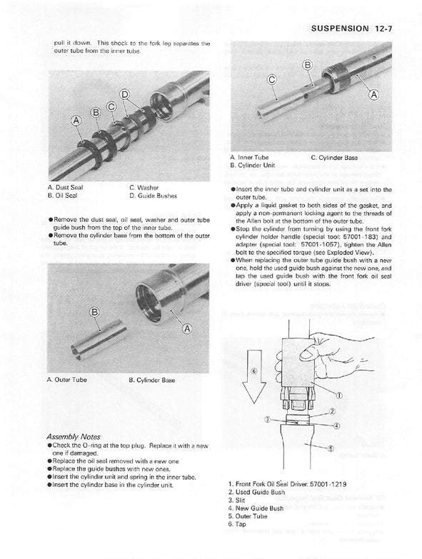1989-1995 Kawasaki KLR650 KLR 650 Tengai Service Manual