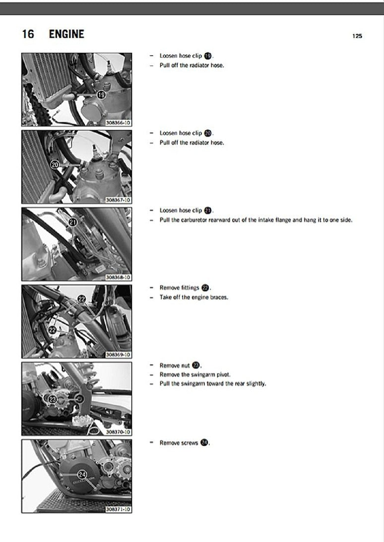 2014-2015 KTM 250SX 250 SX Service Manual