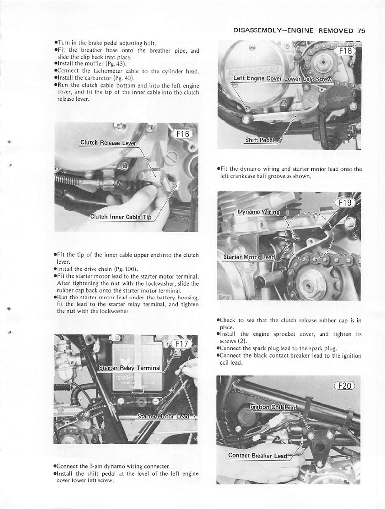 1977-1983 Kawasaki KZ200 Z200 Single Cylinder Service Manual
