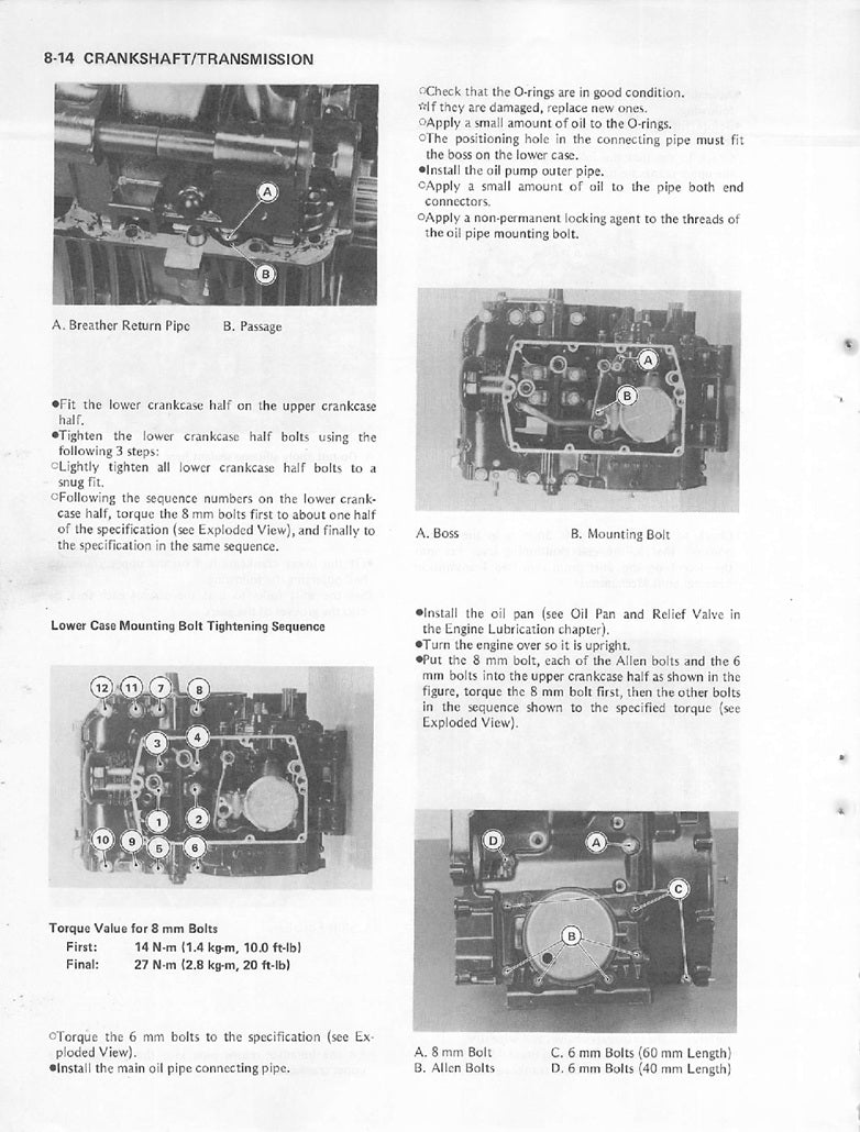 1985-1989 Kawasaki EN450 EN 450 Vulcan 454LTD Cruiser Service Manual