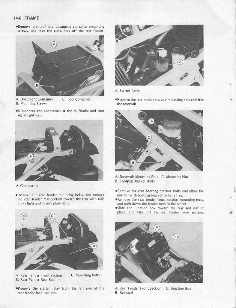 1985-1989 Kawasaki GPZ500R ZX500 Ninja Service Manual – retro