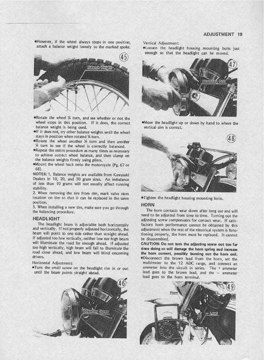 1976-1982 Kawasaki KE175 KE 175 Service Manual
