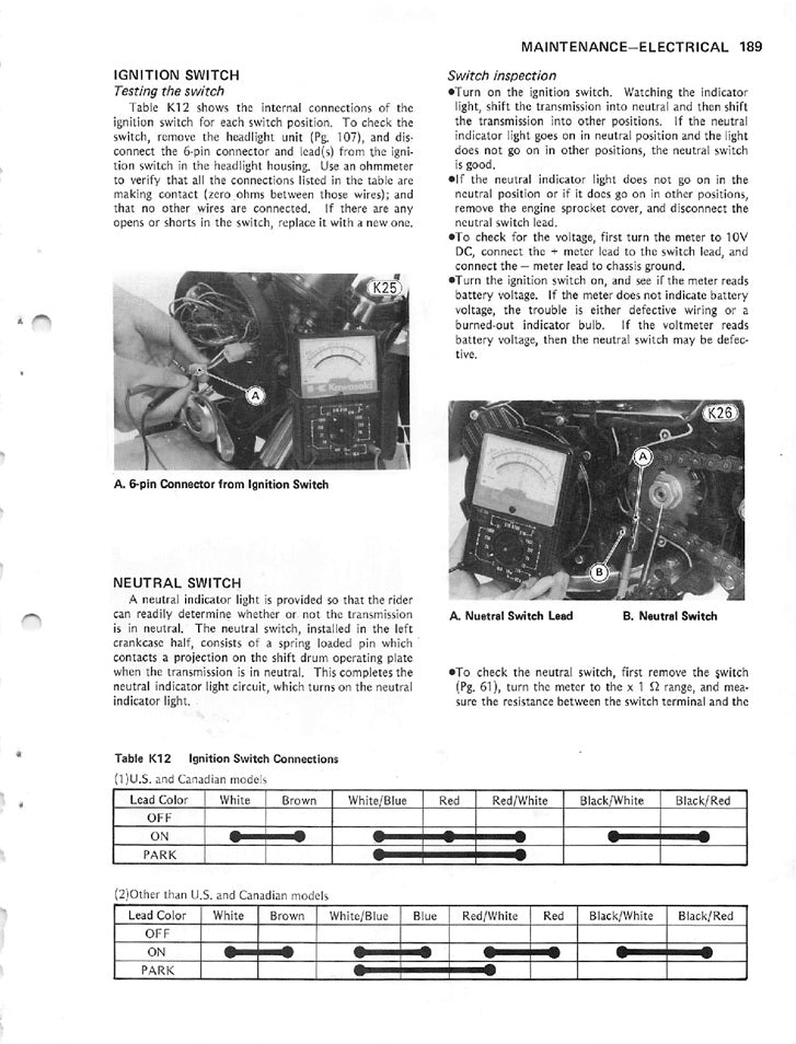 1980-1983 Kawasaki KL250 KL 250 A3 A4 A5 B1 B2 Service Manual