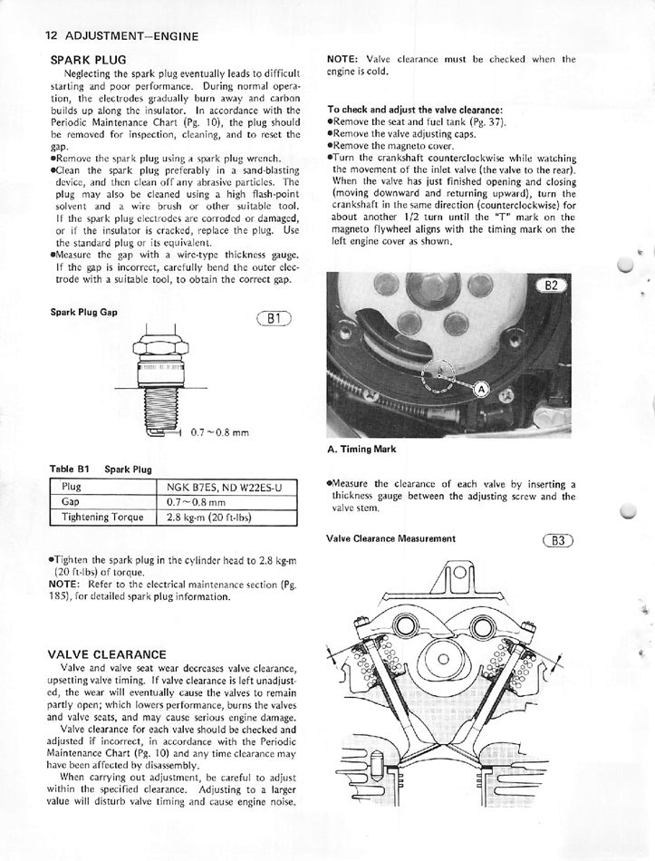 1980-1983 Kawasaki KL250 KL 250 A3 A4 A5 B1 B2 Service Manual