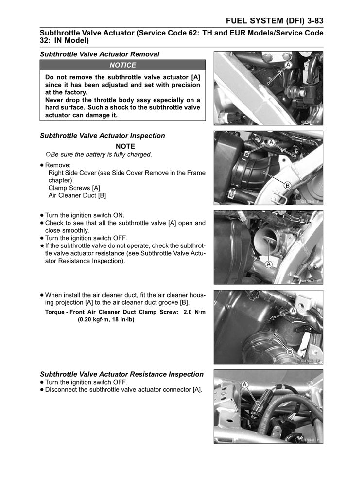 Manual de servicio Kawasaki KLX250S 2009-2020