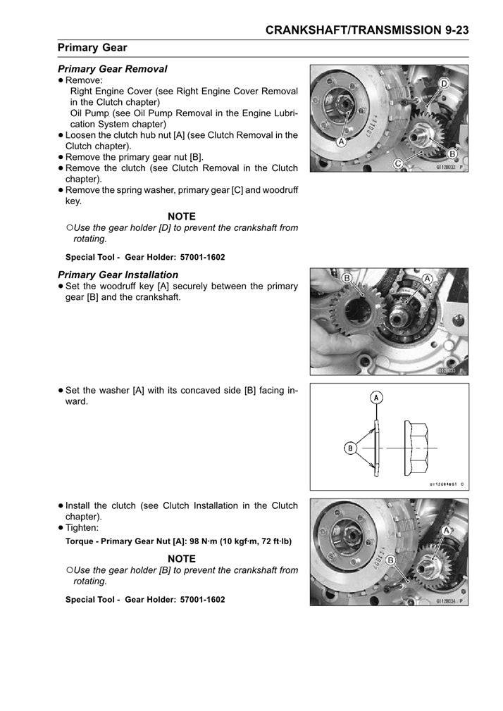 Manual de servicio Kawasaki KLX250S 2009-2020