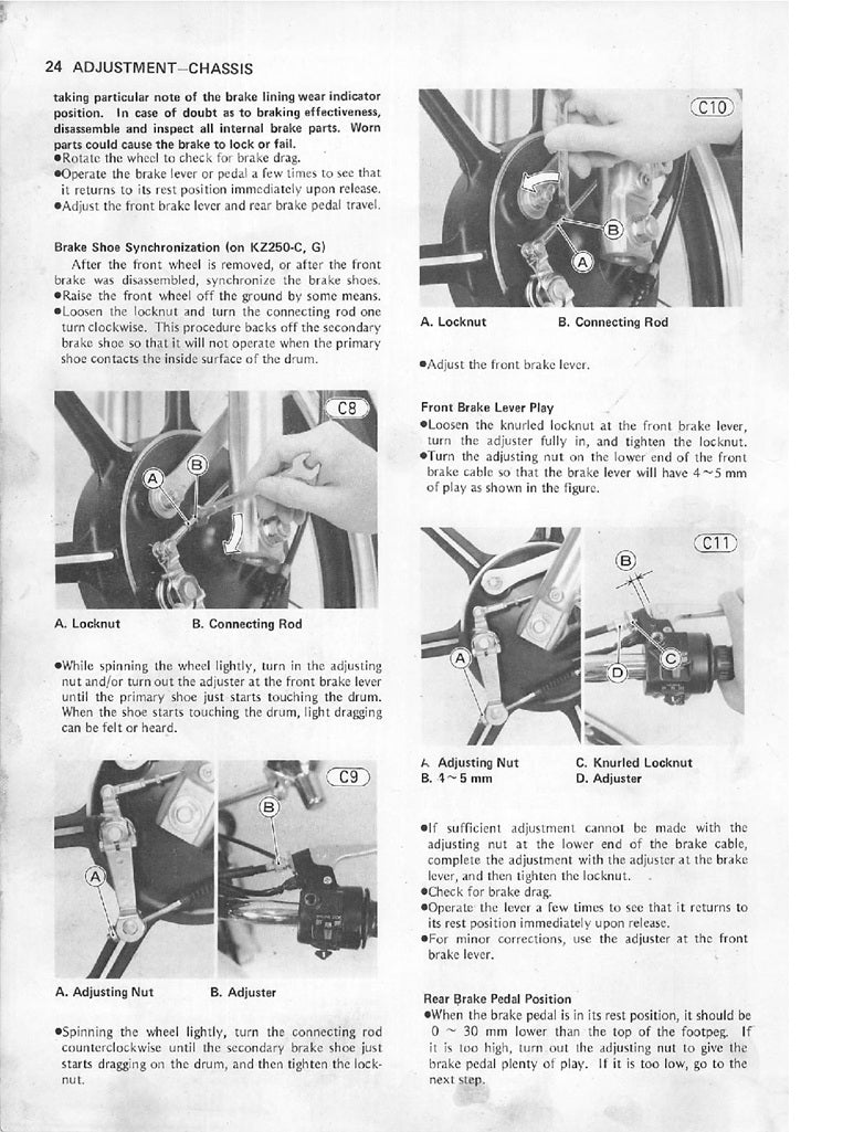 1980-1983 Kawasaki KZ250 Z250 D Single Cylinder Service Manual