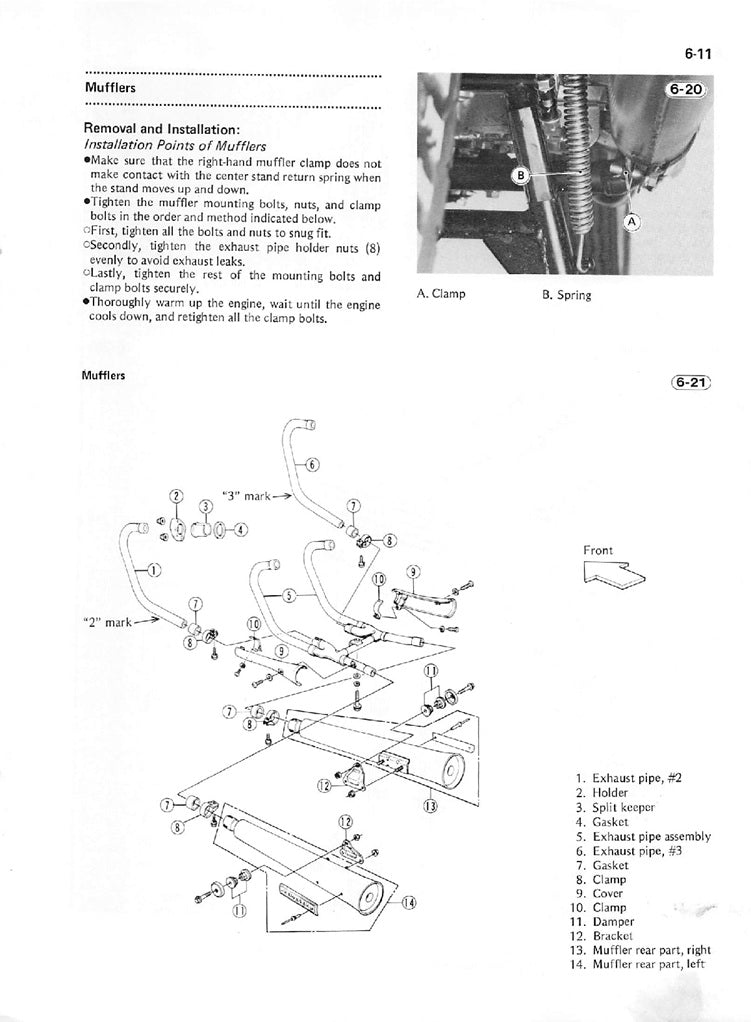1982on Kawasaki Z750 KZ750 P1 Shaft Drive Service Manual