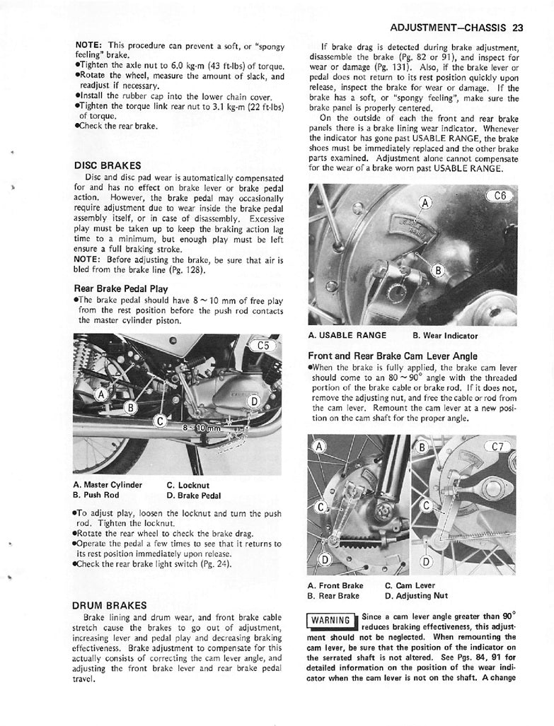 1978on Kawasaki KH100 KH 100 EL Service Manual