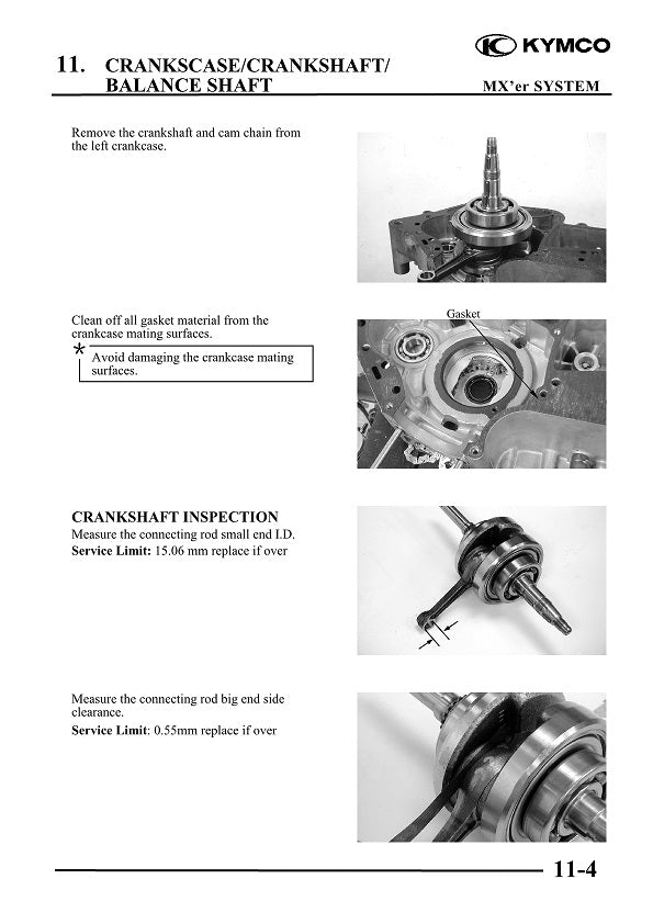 2002-2007 KYMCO MXER MX'ER 125 125cc ATV Quad Manual de servicio