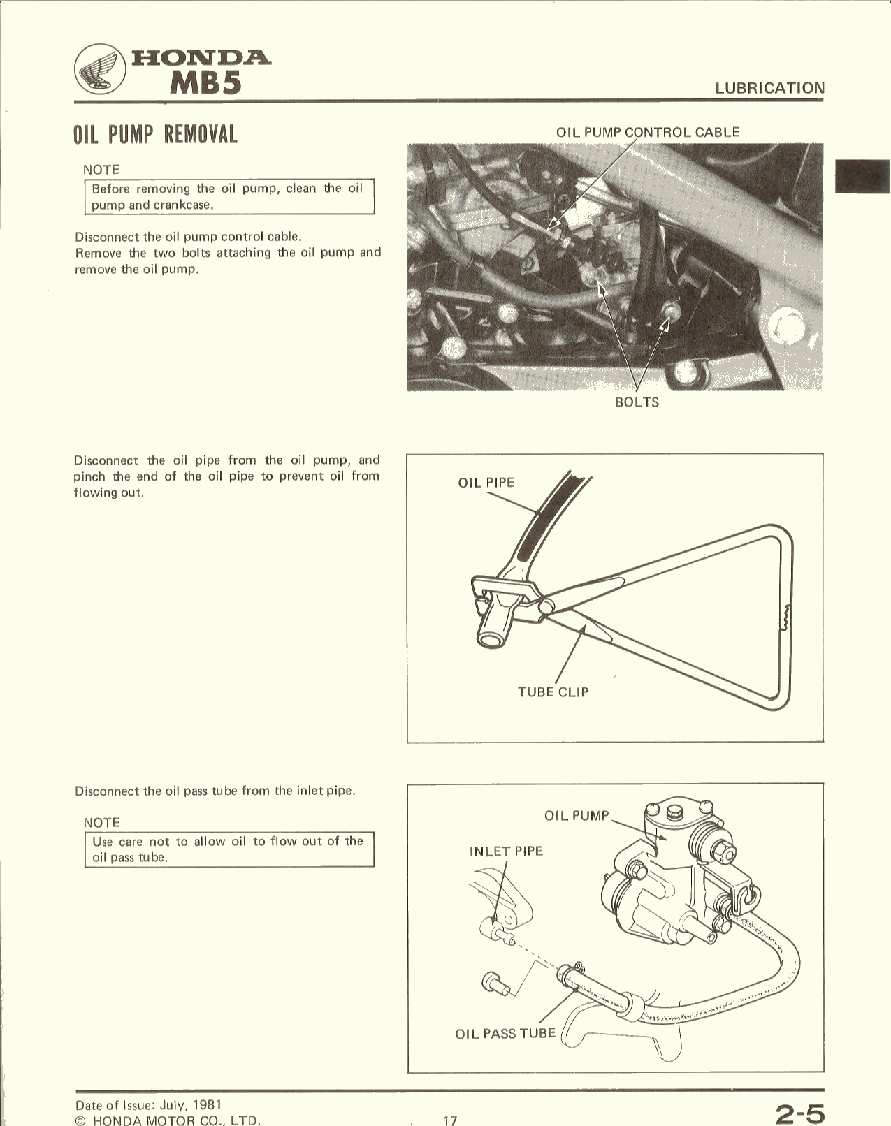 1979-1988 Honda MB5 MB50 Scooter Manual