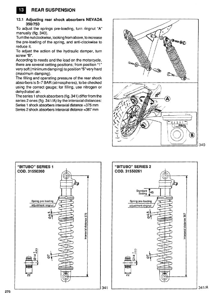 1991 to 2001 Moto Guzzi Nevada 350 Service Manual