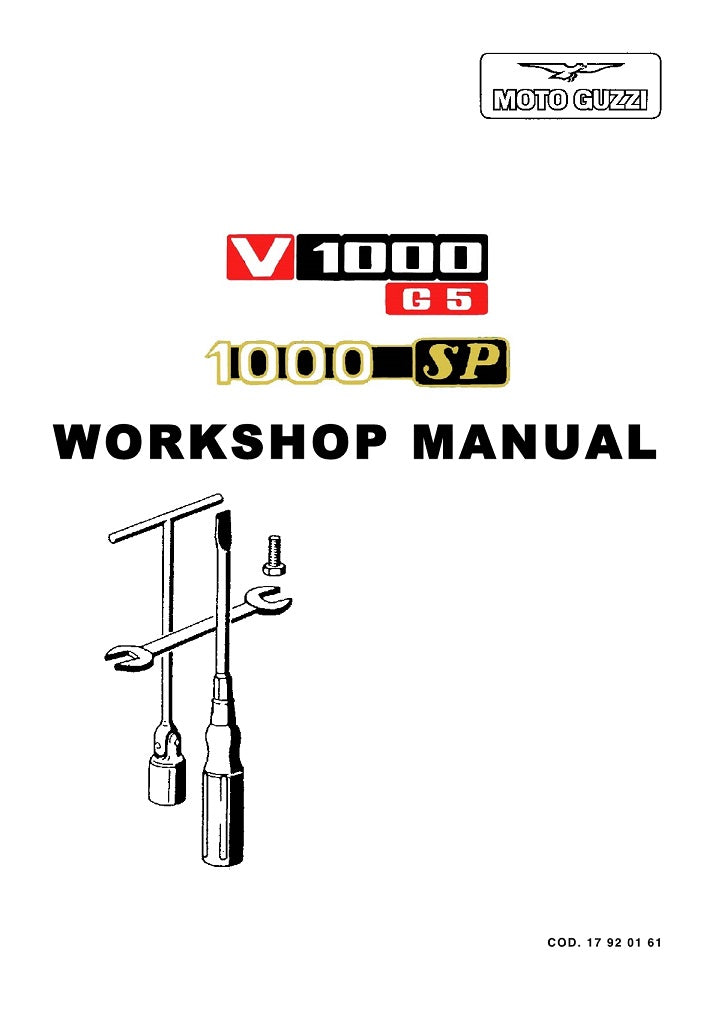 1977 To 1983 Moto Guzzi 1000 SP Service Manual Retro motorcycle manuals 1977-to-1983-moto-guzzi-1000-sp-service-manual-retro-motorcycle-manuals