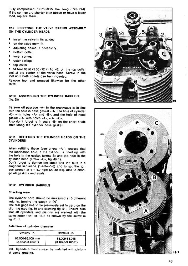 1988 to 1992 Moto Guzzi 1000 SP III Service Manual