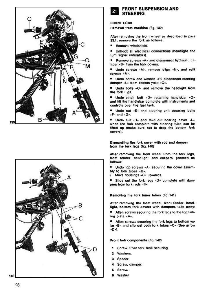 1977 to 1983 Moto Guzzi 1000 SP Service Manual