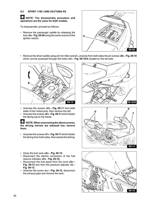 1996 to 1999 Moto Guzzi Sport 1100 Injection Service Manual