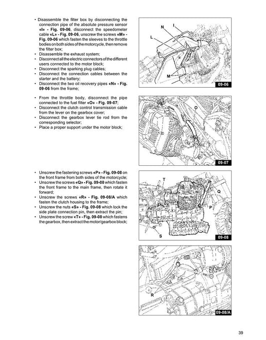 1996 a 2000 Moto Guzzi V10 Centauro GT Manual de servicio