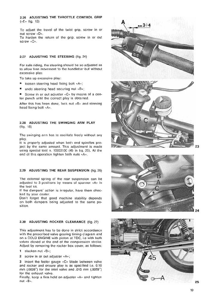 1975 a 1980 Moto Guzzi V50 500 Manual de servicio