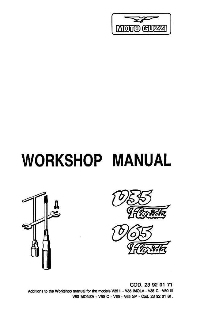 1985 to 1987 Moto Guzzi V65 Florida 650 Service Manual