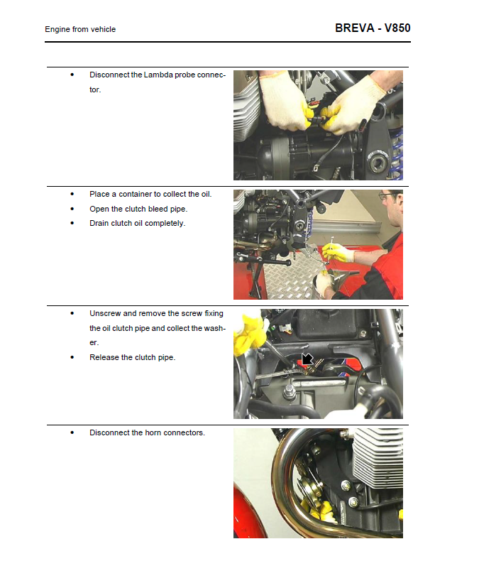 2006-2010 Moto Guzzi Breva V850 850 Manual de servicio