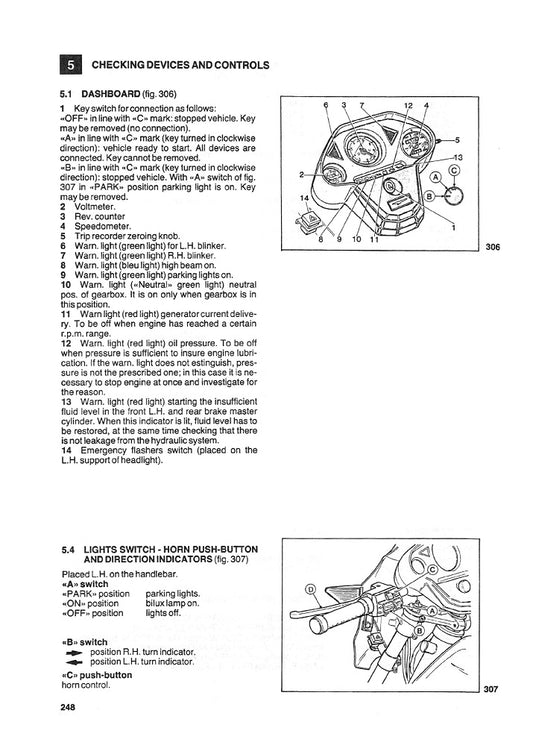 1984 a 1987 Moto Guzzi 1000 Le Mans I Manual de servicio