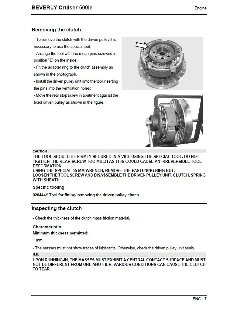 2006-2012 Aprilia SportCity One 125 Manual de servicio de scooter