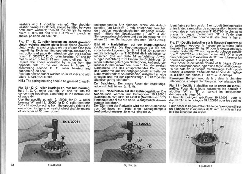 1967 on Vespa Bravo 50 50cc Scooter Service Manual