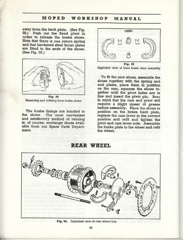 1965-1967 RM12 Super 50 Moped Scooter Service Manual