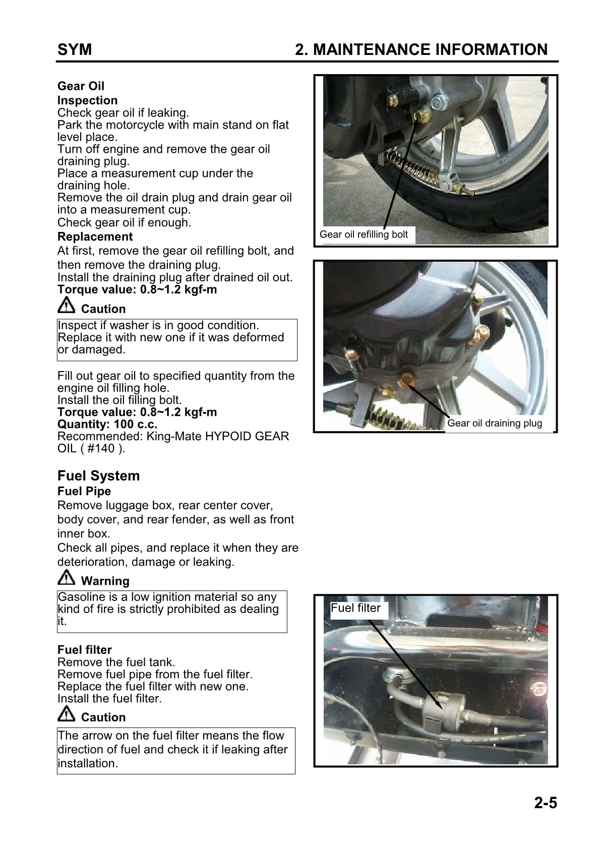 2005-2016 SYM Orbit 125 125cc 4stroke Service Manual