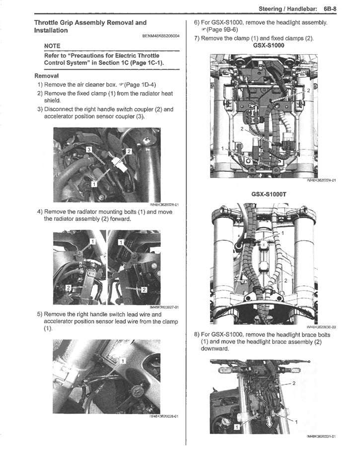 2021 Onwards Suzuki GSXS1000 GSX-S 1000 Service Manual