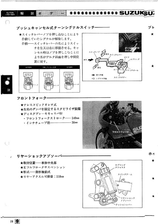1987 Onwards Suzuki GSXR250 GSX-R 250 GJ72A Service Manual