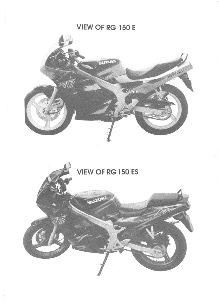 1992-1999 Suzuki RG150 RG150E RG150ES Service Manual