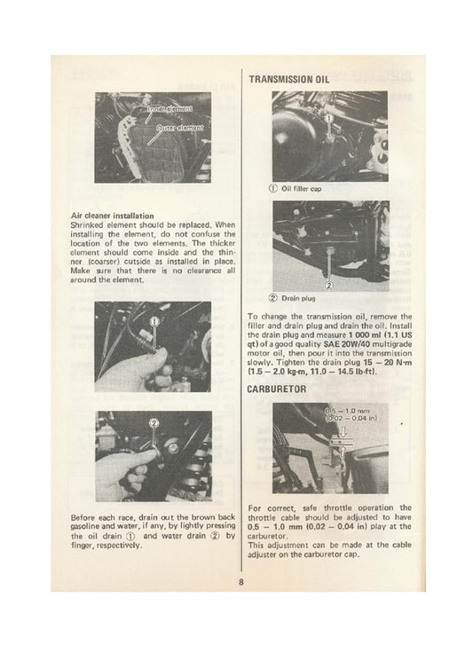 1983-1985 Suzuki RM500 RM 500 Motocross Service Manual