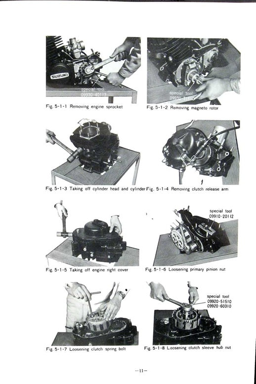 1971-1975 Suzuki TM400 TM 400 Cyclone Service Manual