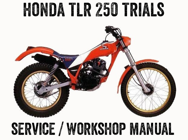 1985 en Honda TLR250 TLR 250 Manual de pruebas