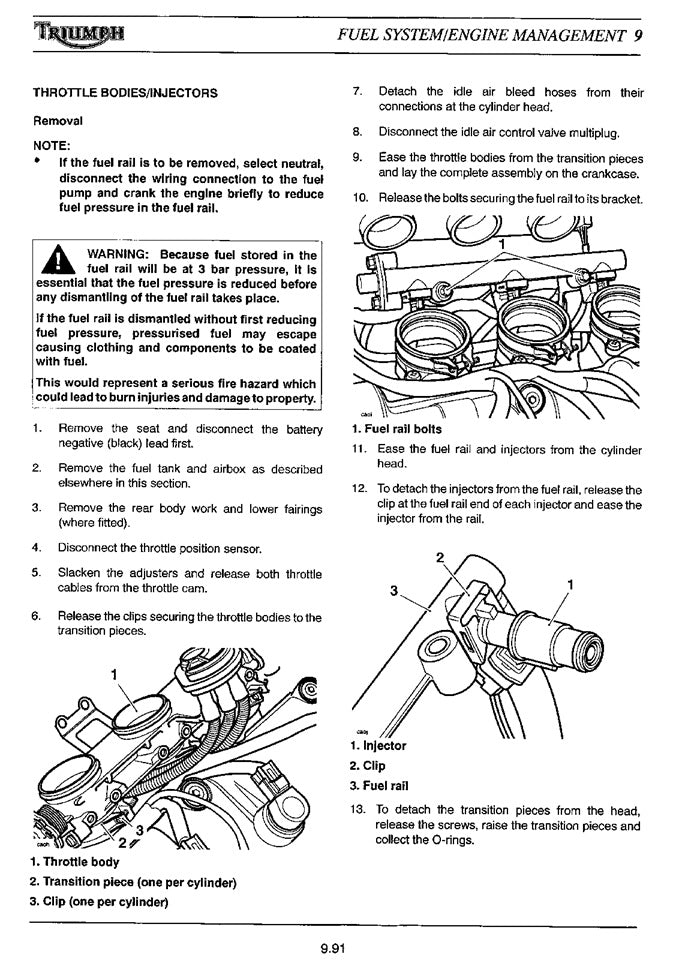 2002-2005 Triumph 955i Speed Triple Service Manual
