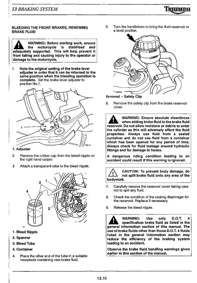 2002-2005 Triumph 955i Speed Triple Service Manual