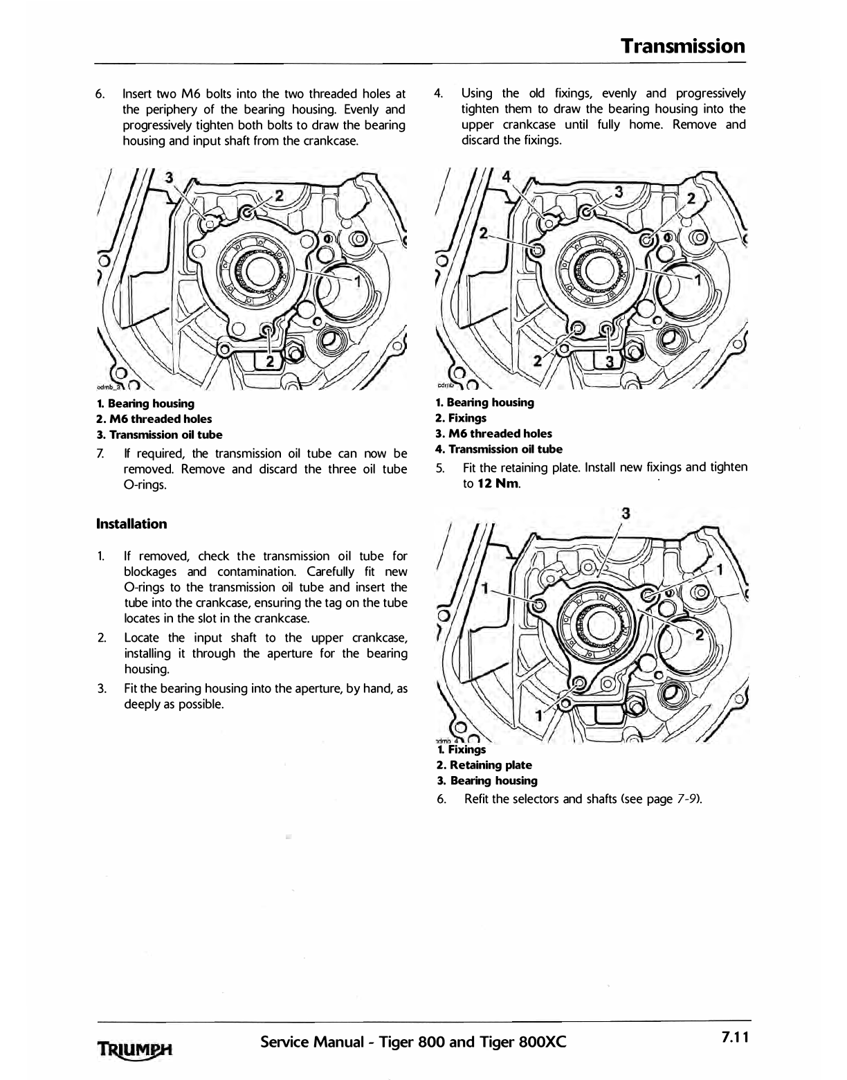 2010-2014 Triumph Tiger 800XC Service Manual