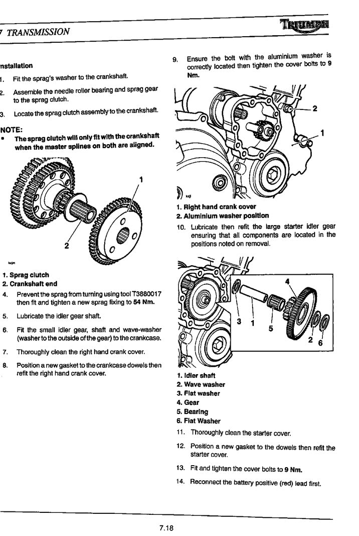 2001-2006 Triumph Tiger 955i Triple Service Manual