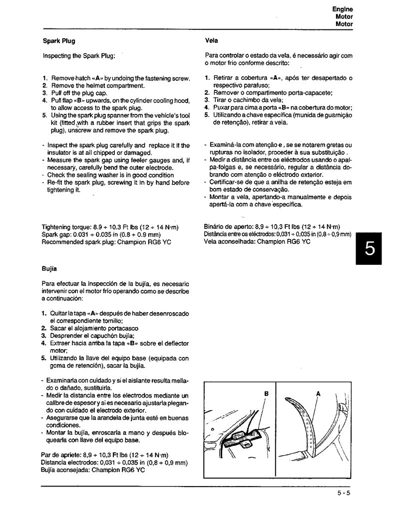 2000 on Vespa ET4 150 150cc Scooter Service Manual