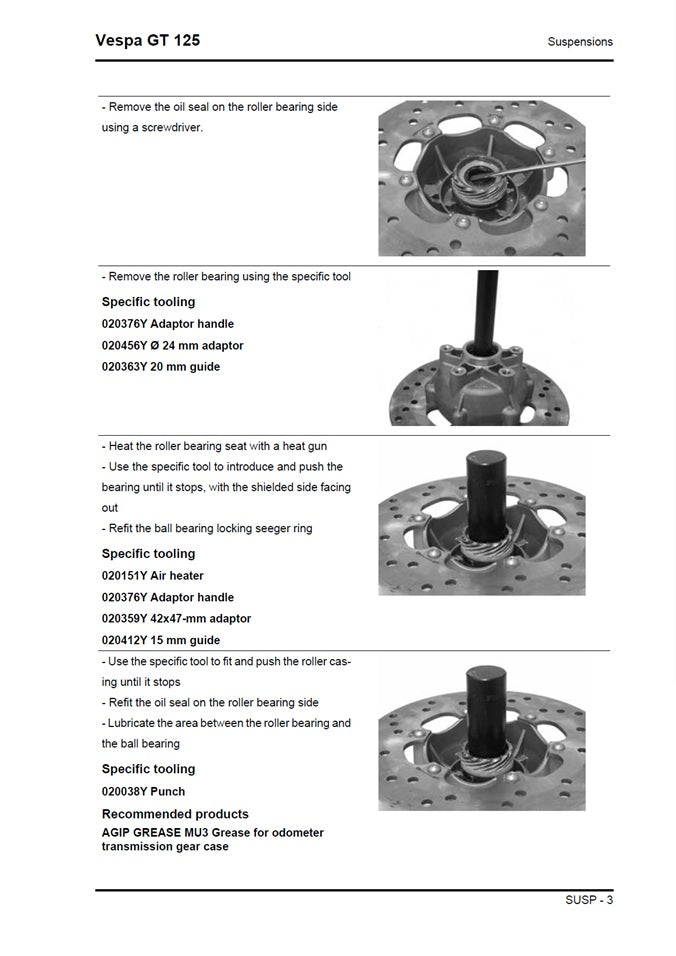 2008-2011 Vespa GT125 GT 125 Granturismo 125cc Scooter Service Manual