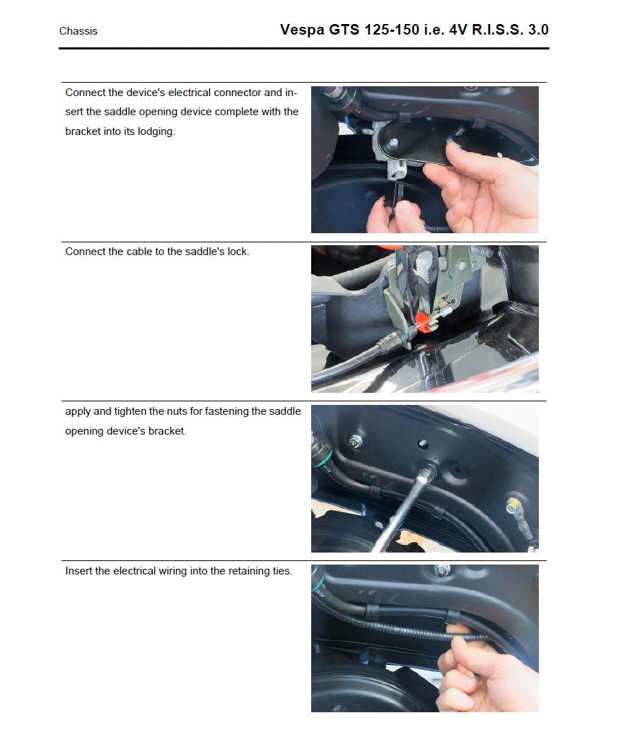 2020 Onwards Vespa GTS125 GTS 125 Granturismo 125cc Scooter Service Manual
