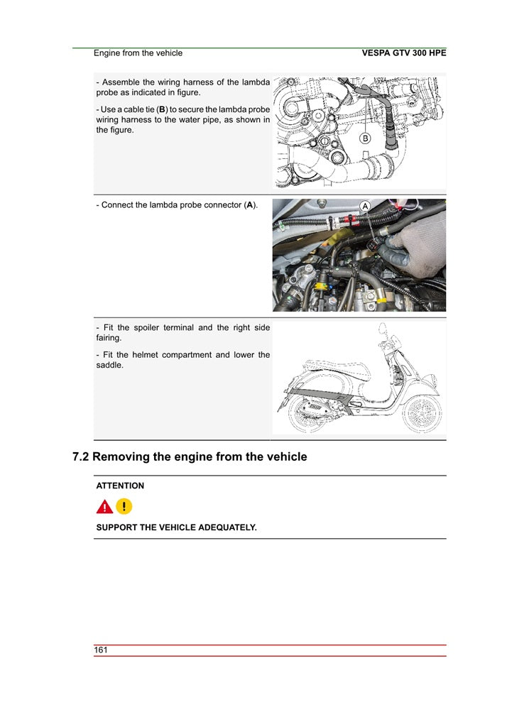 2021on Vespa GTV GTS 300 GTS3000 GTV300 300cc Scooter Service Manual