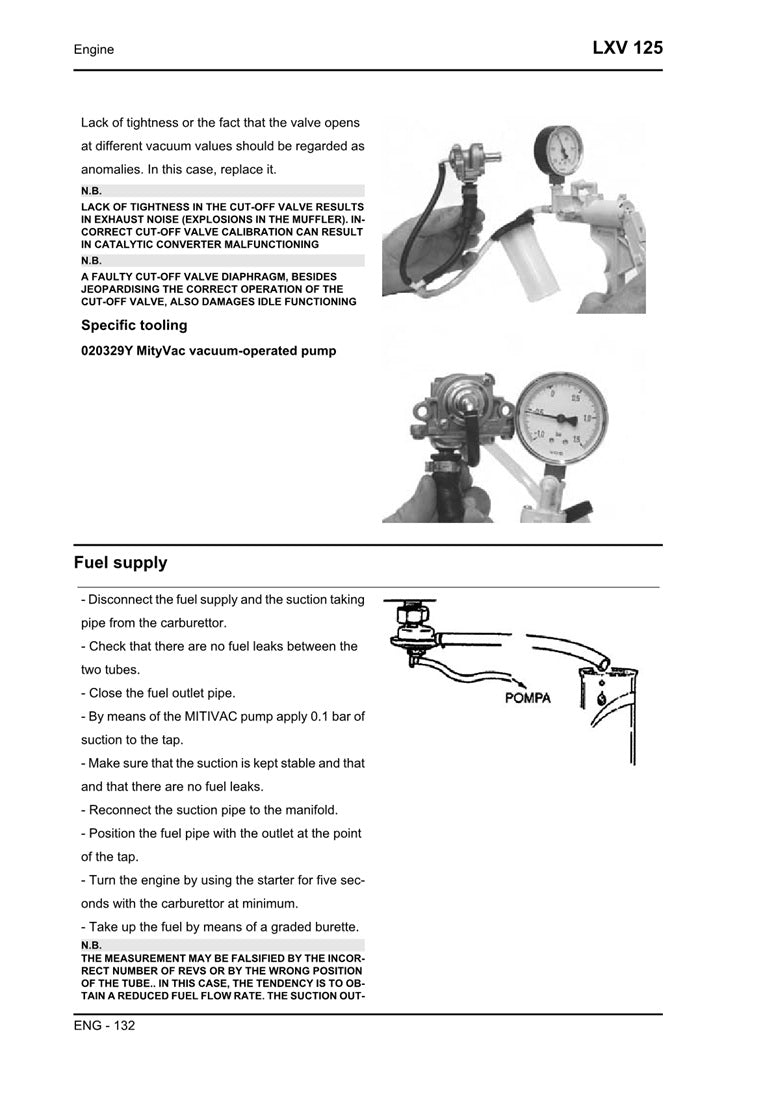 2008-2014 Vespa LXV 125 LXV125 125cc Scooter Service Manual