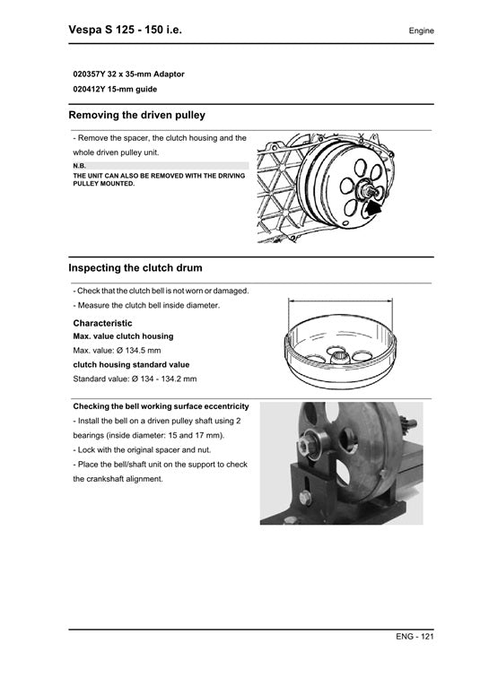 2007-2014 Vespa S150 S 150 150cc 3v 4t Scooter Service Manual