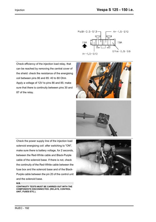 2007-2014 Vespa S150 S 150 150cc 3v 4t Scooter Service Manual