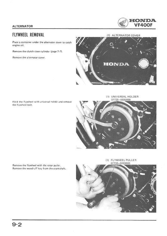 1983-1987 Honda VF400F VF400 F Interceptor V4 Manual