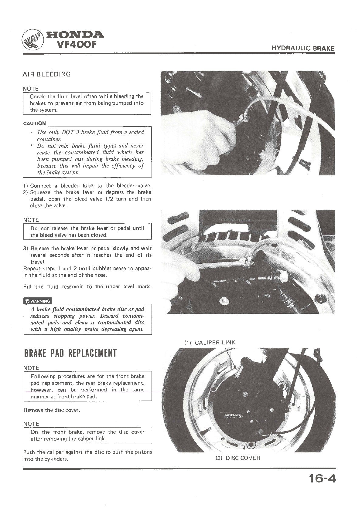 1983-1987 Honda VF400F VF400 F Interceptor V4 Manual