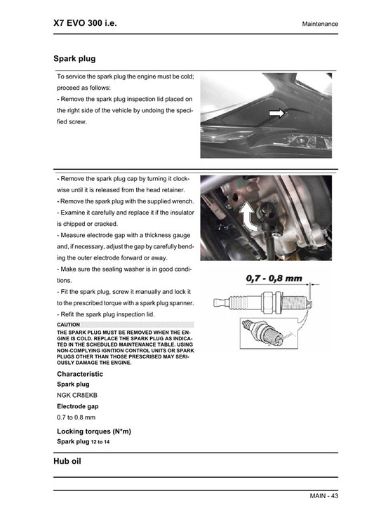 2010 onwards Piaggio X7 Evo 300 300ie Scooter Service Manual